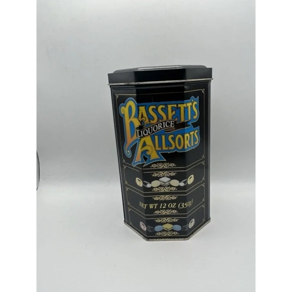 Vintage Bassetts‎ Liquorice Original All sorts Metal Tin Empty Collectible